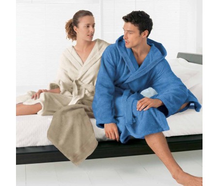 Casa Biancheria | Accappatoio spugna tinta unita Gabel Viareggio con cappuccio accappatoi gabel offerte