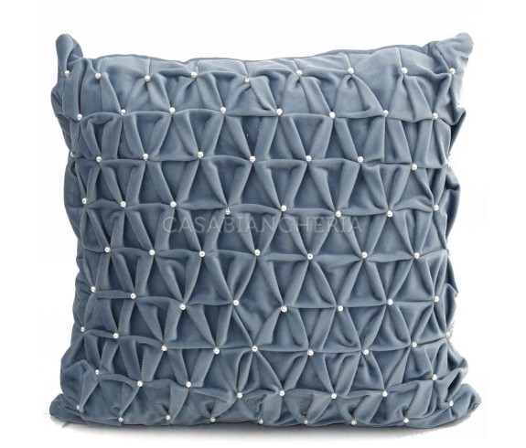 Casabiancheria.it | Cuscino arredo Laura in velluto con perline cuscini decorativi in velluto amazon