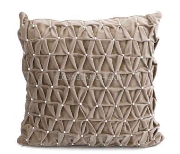 Casabiancheria.it | Cuscino arredo Laura in velluto con perline cuscini decorativi in velluto amazon