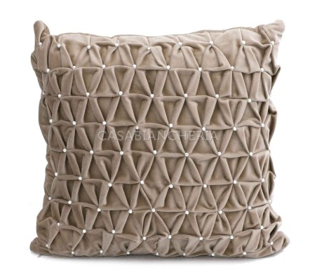 Casabiancheria.it | Cuscino arredo Laura in velluto con perline cuscini decorativi in velluto amazon