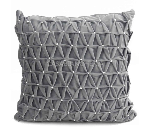 Casabiancheria.it | Cuscino arredo Laura in velluto con perline cuscini decorativi in velluto amazon