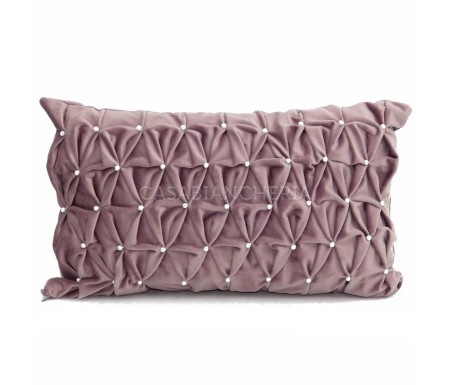 Casabiancheria.it | Cuscino arredo Laura in velluto con perline cuscini decorativi in velluto amazon