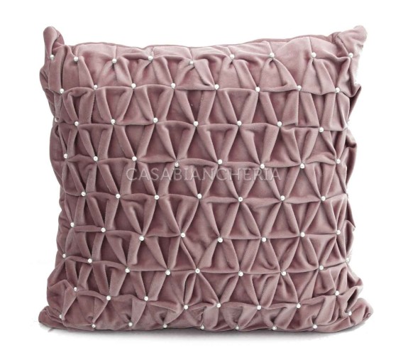 Casabiancheria.it | Cuscino arredo Laura in velluto con perline cuscini decorativi in velluto amazon