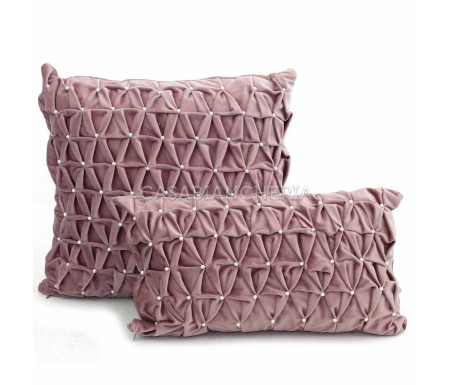 Casabiancheria.it | Cuscino arredo Laura in velluto con perline cuscini decorativi in velluto amazon