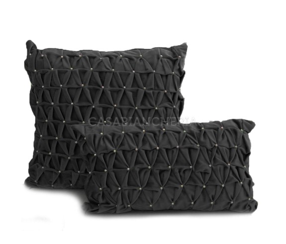 Casabiancheria.it | Cuscino arredo Laura in velluto con perline cuscini decorativi in velluto amazon