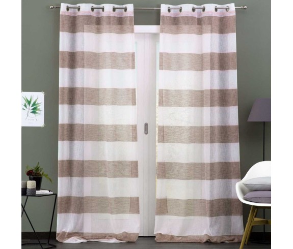 Casa Biancheria | Tenda confezionata rigata Laos tende per finestre da interno 