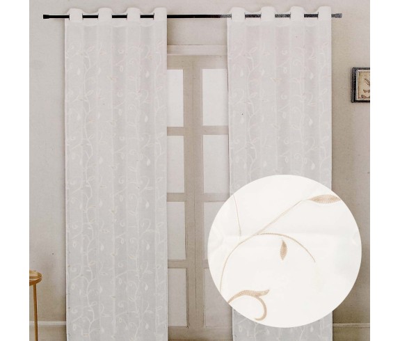 Casabiancheria.it | Tenda pannello confezionata Dalia ricamata tende da interno tenda confezionata tende pronte