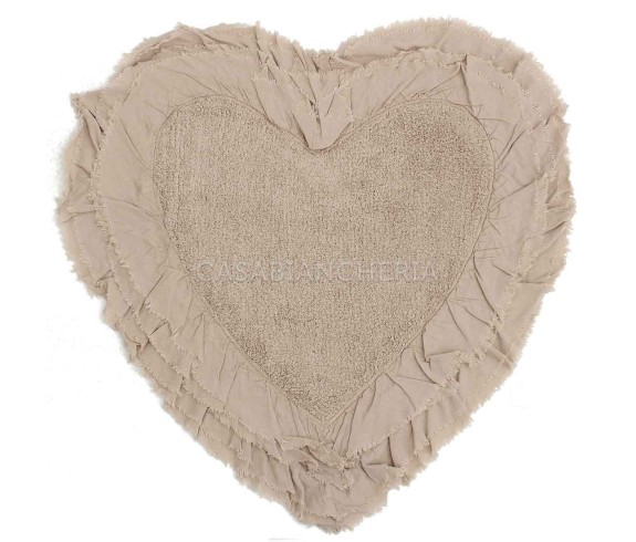 Casabiancheria.it | Tappeto bagno di cotone Frill Liz Cuore tappeti in cotone amazon