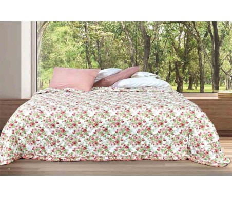 Casabiancheria.it | Copriletto trapuntato matrimoniale  Caen con volant amazon trapuntino leggero