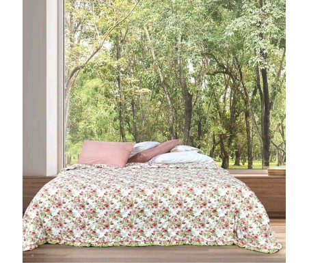 Casabiancheria.it | Copriletto trapuntato matrimoniale  Caen con volant amazon trapuntino leggero