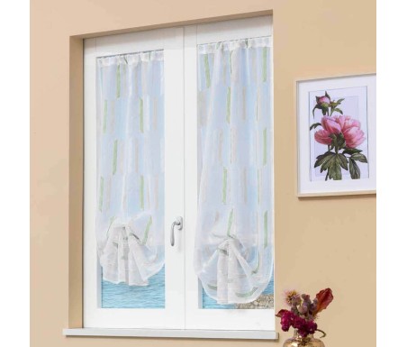Casabiancheria.it | Coppia tendine a vetro confezionata Otranto jacquard tendine da interno tendine a vetro confezionate amazon 