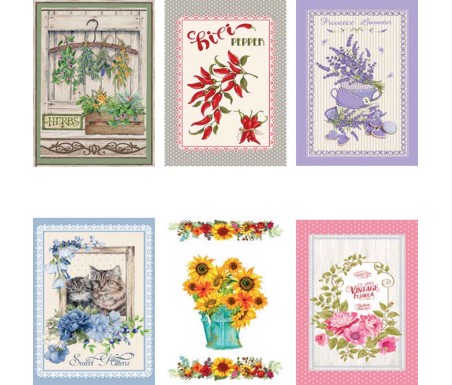 Casabiancheria.it | Strofinaccio di spugna Nizza set 6 pezzi asciugamani da cucina