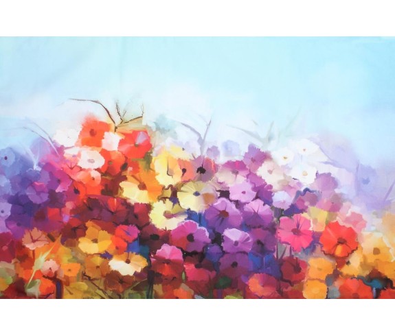 Casabiancheria.it | Federa per guanciale a stampa digitale Infiorata federe per cuscini letto