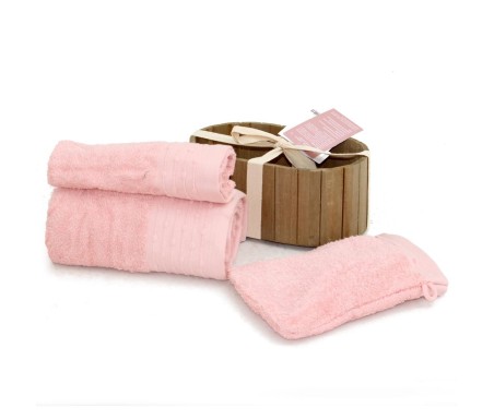 Casabiancheria.it | Set asciugamano viso + ospite + guanto in spugna di cotone in scatola porta oggetti asciugamani in spugna am