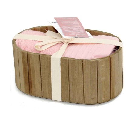 Casabiancheria.it | Set asciugamano viso + ospite + guanto in spugna di cotone in scatola porta oggetti asciugamani in spugna am