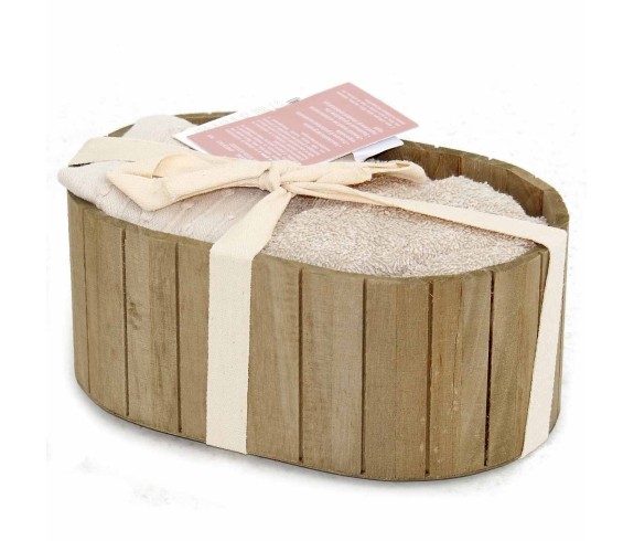 Casabiancheria.it | Set asciugamano viso + ospite + guanto in spugna di cotone in scatola porta oggetti asciugamani in spugna am