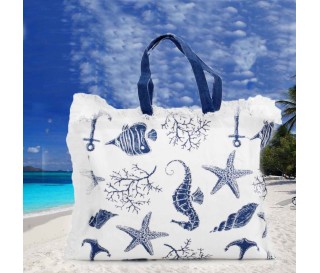 Casabiancheria.it | Borsa da mare con cerniera Aquarius borse mare amazon borse mare in tessuto 2