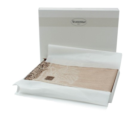 Plaid di lana merinos Somma Leavers | Casabiancheria