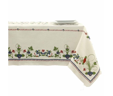 Casa Biancheria | Tovaglia stampa romagnola Garofano rettangolare tovaglie romagnole di cotone