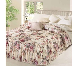 Casabiancheria.it | Copriletto trapuntato singolo GF Ferrari Tamara Vera con volant trapuntino singolo con gala