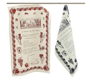 Casa Biancheria | Strofinaccio stampa romagnola Ricette Piadina strofinacci romagnoli