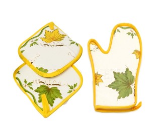 Set cucina Foglie- Casabiancheria