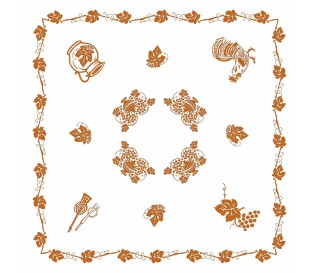 Casa Biancheria | Tovagliolo stampa romagnola Ruggine tovaglioli romagnoli di cotone