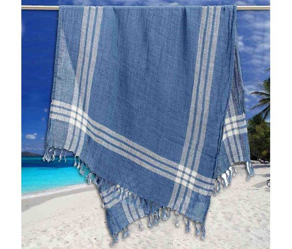 Casabiancheria.it | Telo mare pareo fouta Itaca in lino telo mare antisabbia amazon