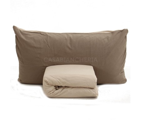 Casabiancheria.it | Completo copripiumino matrimoniale Logan in jersey di cotone copripiumini in jersey di cotone