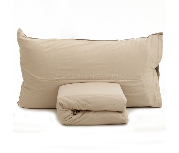 Casabiancheria.it | Completo copripiumino matrimoniale Logan in jersey di cotone copripiumini in jersey di cotone