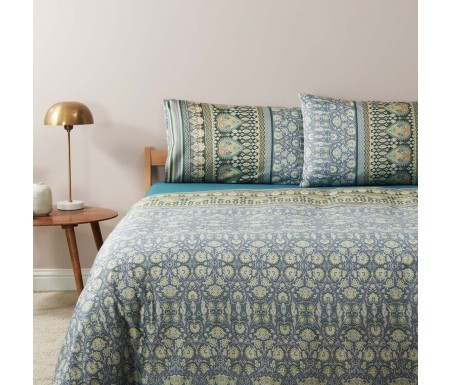 Bassetti Casabiancheria.it | Completo copripiumino matrimoniale Granfoulard Bassetti Mira in raso di cotone copripiumino granfou