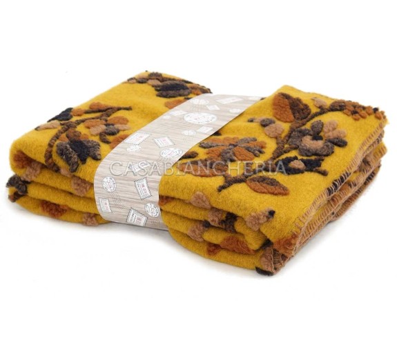 Casabiancheria.it | Plaid di lana cotta Flowers plaid in lana ricamati amazon plaid per divano letto