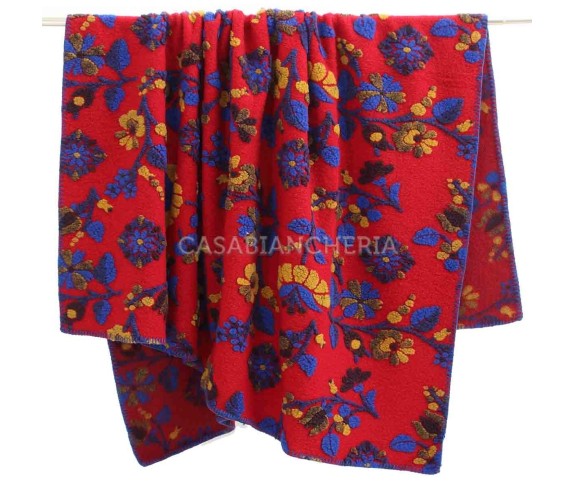 Casabiancheria.it | Plaid di lana cotta Flowers plaid in lana ricamati amazon plaid per divano letto