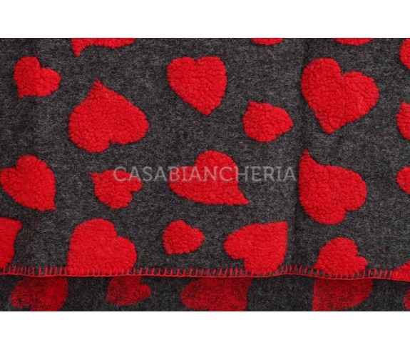 Casabiancheria.it | Plaid di lana cotta Love plaid in lana ricamati amazon plaid per divano, plaid letto