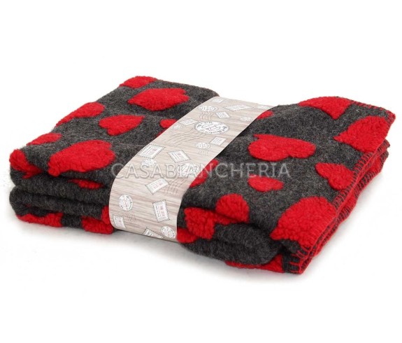 Casabiancheria.it | Plaid di lana cotta Love plaid in lana ricamati amazon plaid per divano, plaid letto