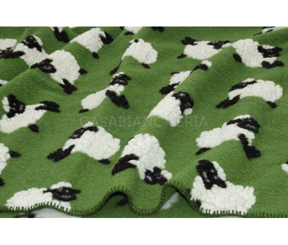 Casabiancheria.it | Plaid di lana cotta Pecorella plaid in lana cotta tirolesi