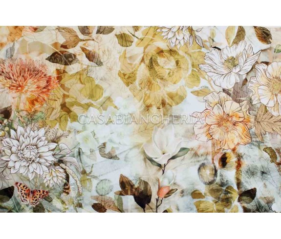 Casabiancheria.it | Parure copripiumino matrimoniale Kardol Monarch Olive in raso di cotone copripiumini essenza home set coprip