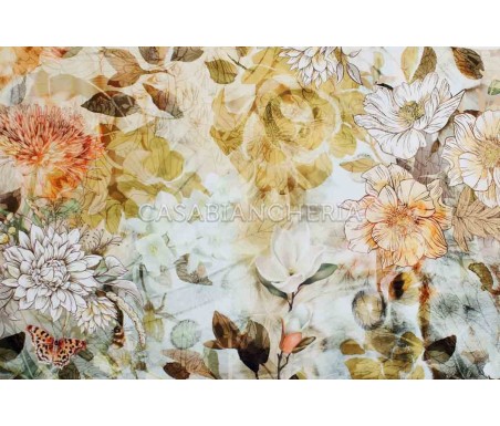 Casabiancheria.it | Parure copripiumino matrimoniale Kardol Monarch Olive in raso di cotone copripiumini essenza home set coprip