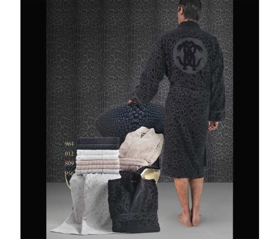 Casabiancheria.it | Accappatoio di spugna velour Roberto Cavalli Jaguar accappatoi di lusso amazon accappatoio roberto cavalli