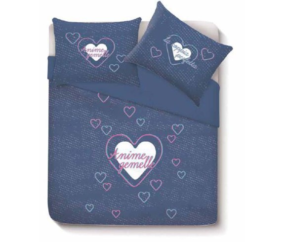 Casabiancheria.it | Parure copripiumino matrimoniale Anima Gemella copripiumini di cotone amazon copripiumino matrimoniale con c