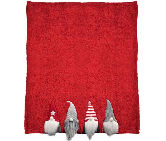 Casabiancheria.it | Plaid di pile natalizio Daunex Elfi con ricamo plaid in pile amazon plaid natalizio con gnomi