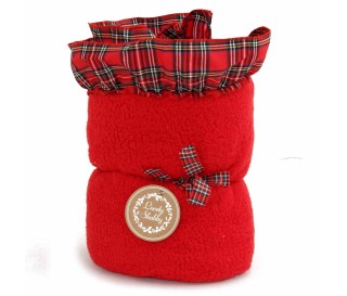 Casabiancheria.it | Plaid di pile Scottish con volant plaid di Natale amazon plaid per divano e letto