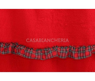 Casabiancheria.it | Plaid di pile Scottish con volant plaid di Natale amazon plaid per divano e letto 2