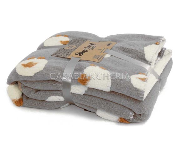 Casabiancheria.it | Plaid di pile agnellato Shetland 130x160 cm plaid con agnellino amazon plaid per divano