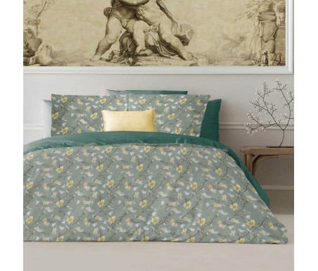 Casabiancheria.it | Parure copripiumino matrimoniale Magnolia a stampa digitale copripiumini di cotone amazon set copripiumone