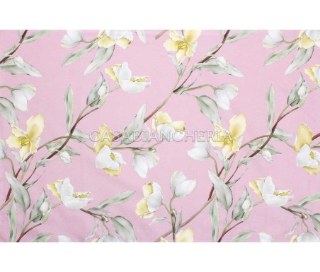 Casabiancheria.it | Parure copripiumino matrimoniale Magnolia a stampa digitale copripiumini di cotone amazon set copripiumone