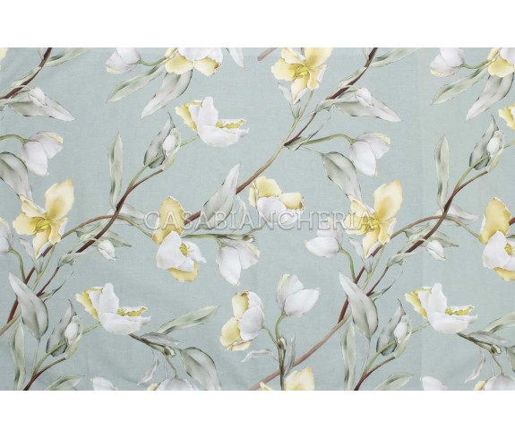 Casabiancheria.it | Parure copripiumino matrimoniale Magnolia a stampa digitale copripiumini di cotone amazon set copripiumone