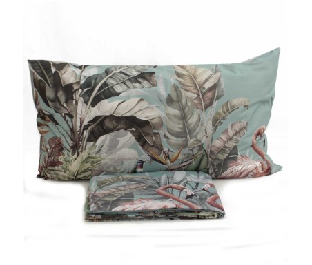 Casabiancheria.it | Parure copripiumino matrimoniale Tropic a stampa digitale copripiumini di cotone amazon set copripiumone