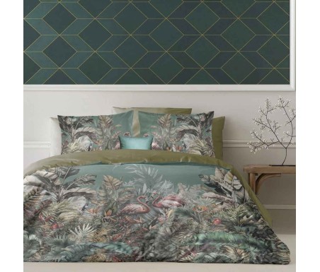 Casabiancheria.it | Parure copripiumino matrimoniale Tropic a stampa digitale copripiumini di cotone amazon set copripiumone