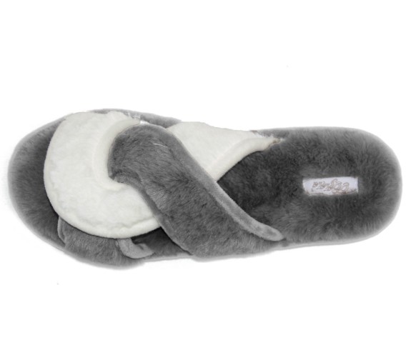 Casabiancheria.it | Pantofole donna in peluche Cross con antiscivolo Ciabatte Pelose Pantofole Pelliccia Comode Morbido Antisciv